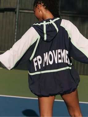 FP Movement Navy & Mint Windbreaker Jacket